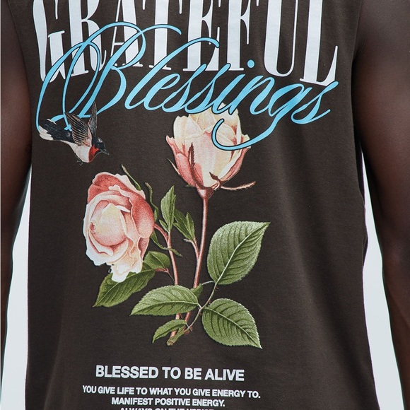 Fashion Nova Black Grateful Tee - Picture 5 of 5